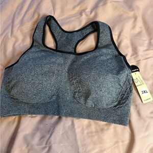 Round Gray Sports Bra - 3XL
